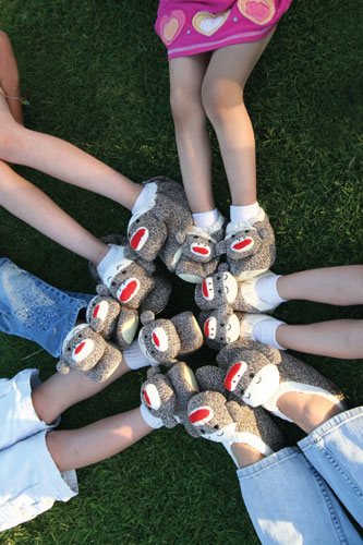 Think Again! Sock Monkey Slippers by THINK OF IT!